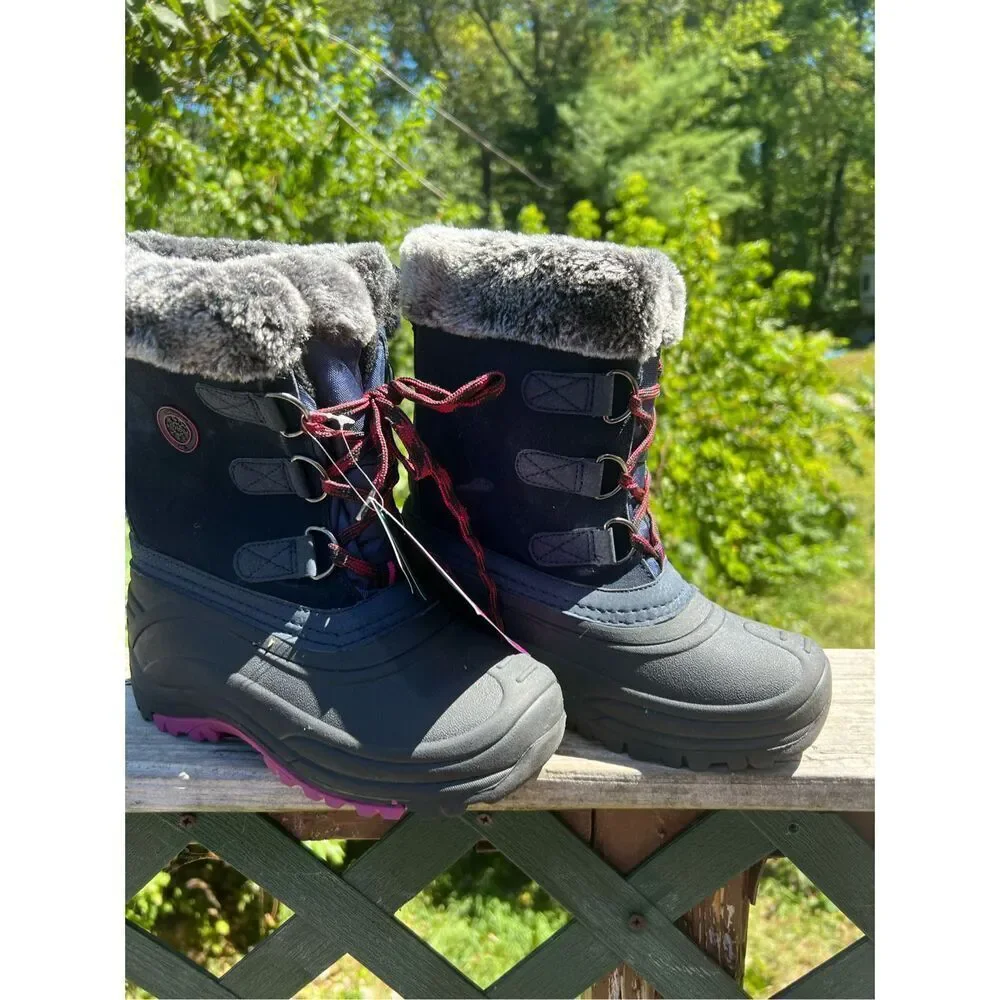 Totes Unisex Kids Jessica Snow Boots Sz 4 NWT